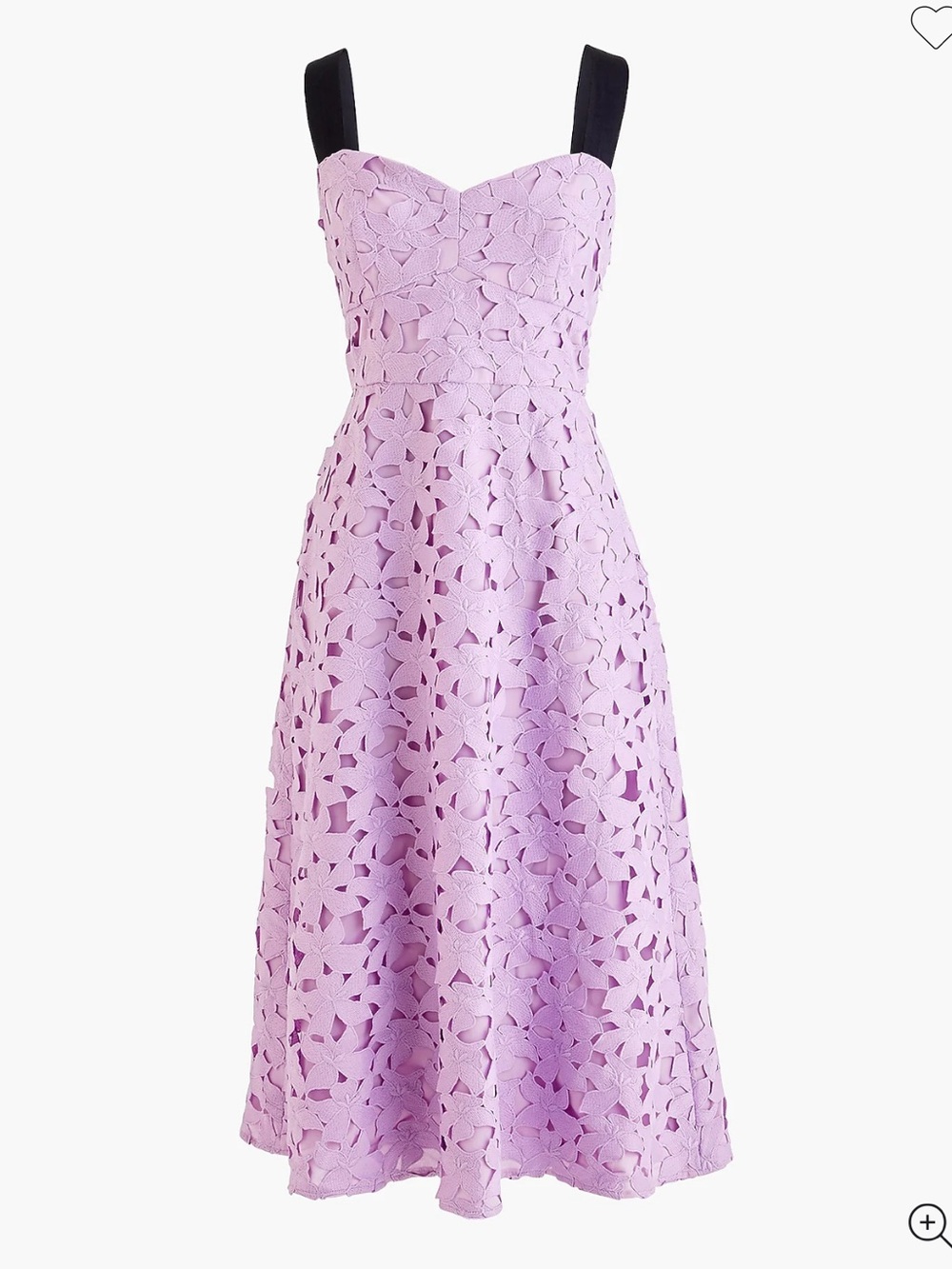 Jcrew Sleeveless Sweetheart Midi Dress in Lace